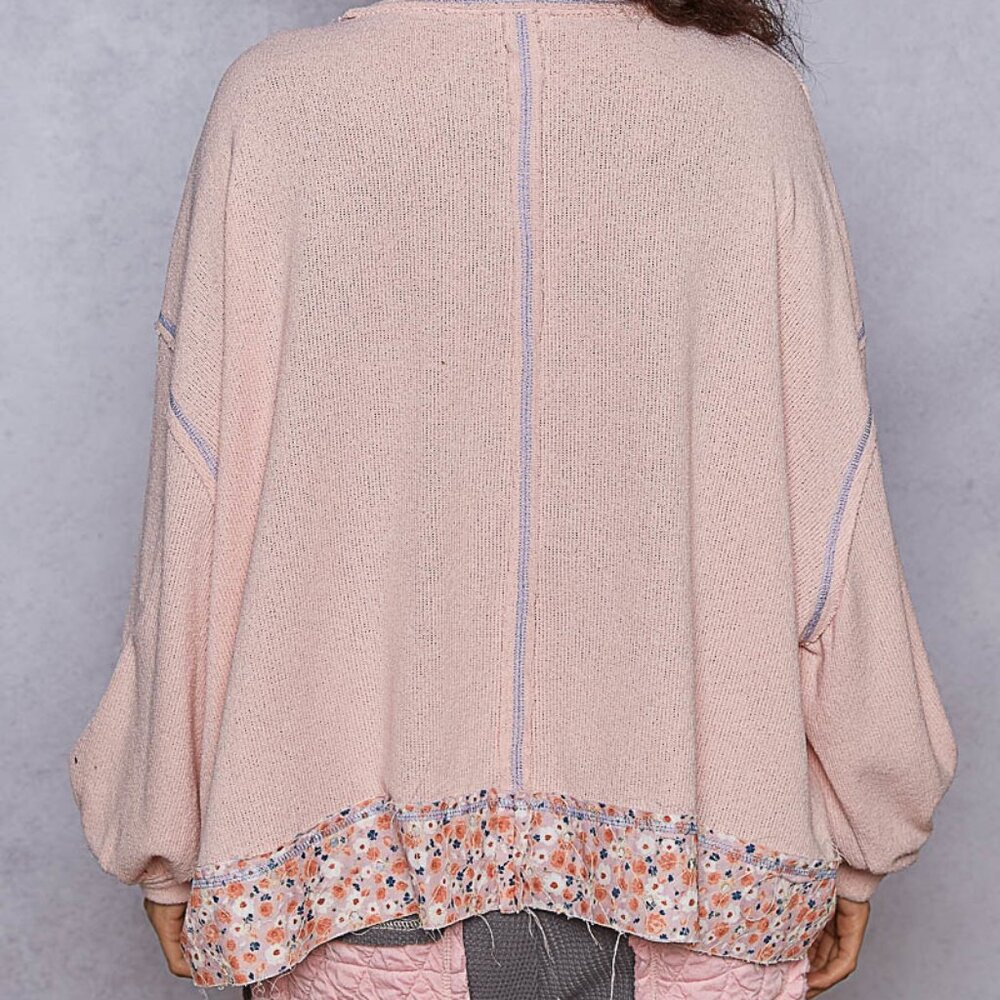 POL Oversized LOVE patchwork Sweater - Picture 2 of 3